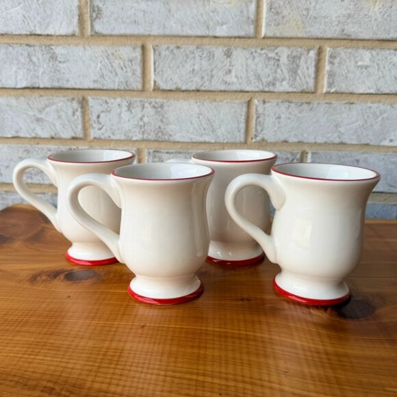 Snowman Chef & Williams Sonoma Set of 4 Ceramic Snowman Coffee Mug - Picture 2 of 9